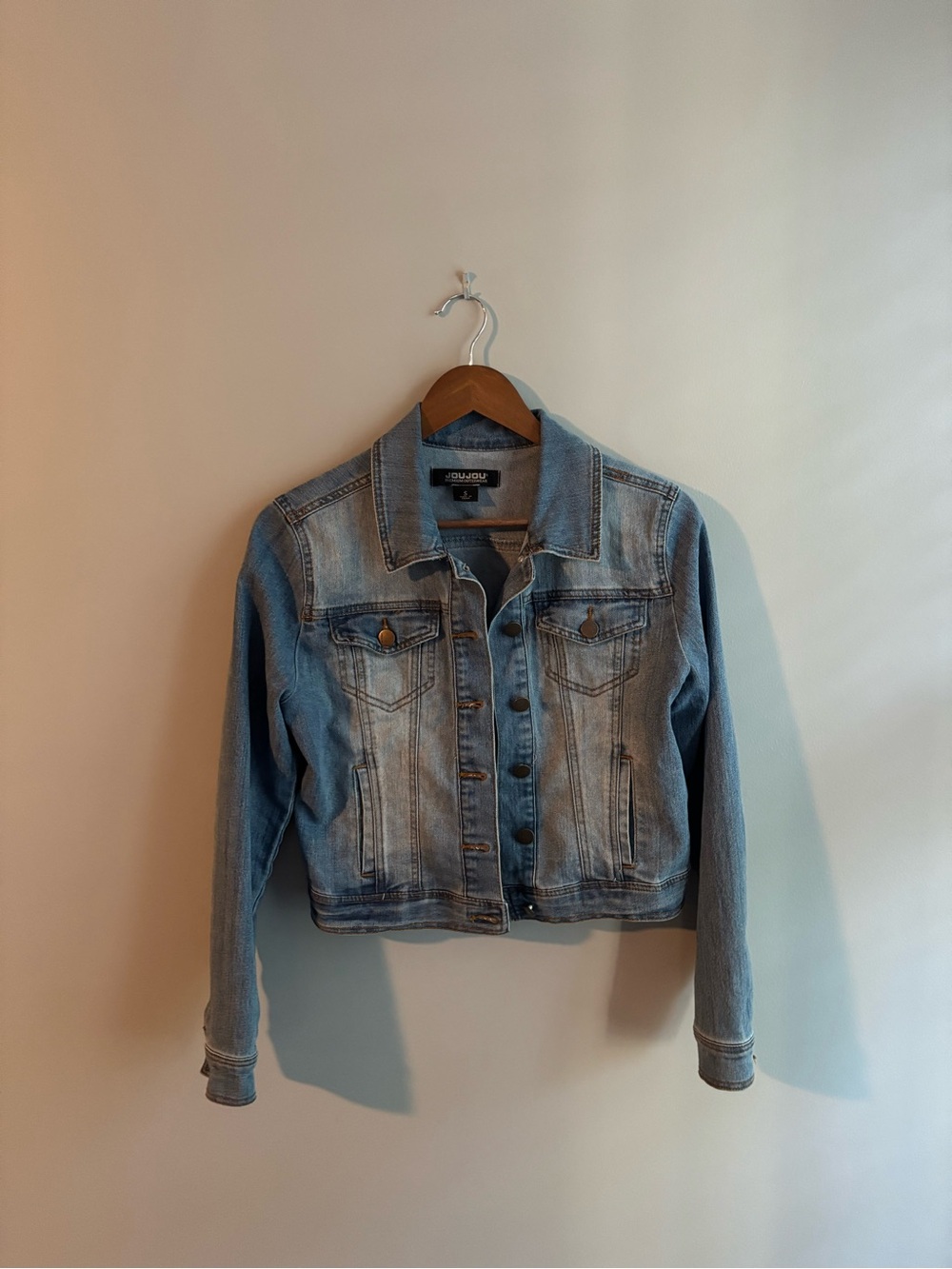 Jou Jou Faded Light Blue Denim Jacket
